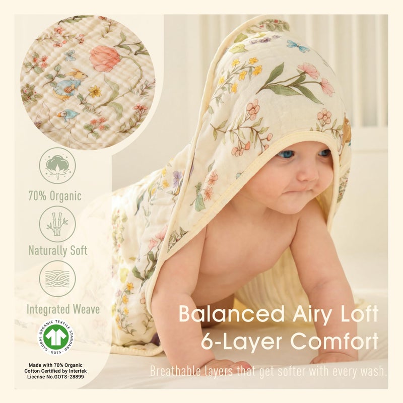 HardNok Ultra-Soft Muslin Baby Towel - 32 x 32 Inches, Ideal for Bath & Beach, Suitable for Both Boys & Girls from Newborns to Toddlers - Image 3