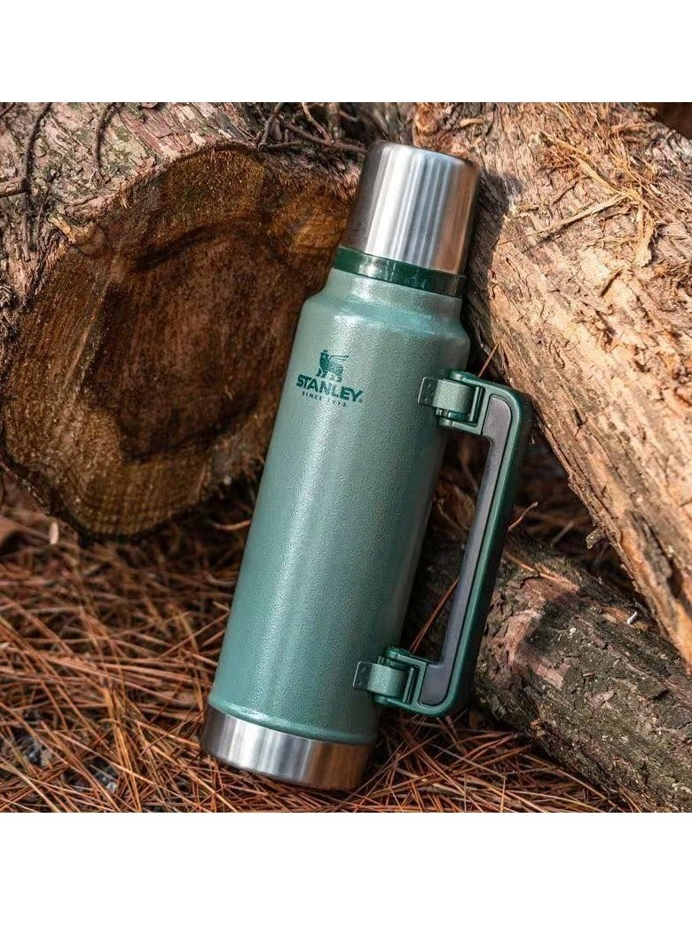 Stanley Classic Vacuum Bottle, Wide Mouth Leak Proof Insulated Stainless Steel Thermos, Dishwasher Safe Vacuum Tumbler, Portable Insulated Cup For Water, Coffee, Tea, (1pc, Green) - Image 3