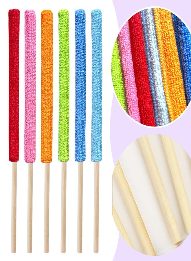 Bilkeru 12 Pcs Mini Detail Duster Sticks Crevice Cleaning Tool Brush Microfiber Gap Dust Cleaner for Window, Fan, Blind and Car Vent - Image 3