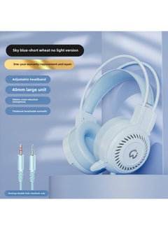 Computer Headset With Microphone Gaming Desktop Special Wired Microphone Laptop Headset Bluetooth-Color:Package 2 Removable Fashionable Cat Ears - Blue Short Microphone Matte Version