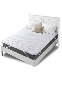 Quilted Mattress Protector 200TC Top With Non Woven Interlining and 4 Corner Elastic 200x200cm
