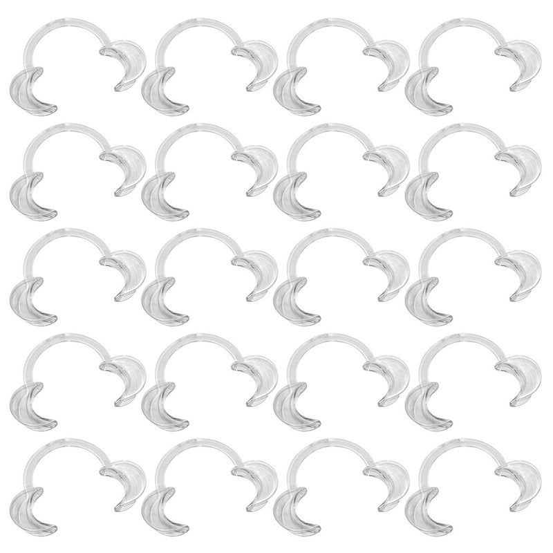 EZGO 20 Pieces Size M CShape Teeth Whitening Cheek Retractor Disposable Dental Mouth Opener Dental Lip Cheek Retractor for Mouthguard Challenge Game