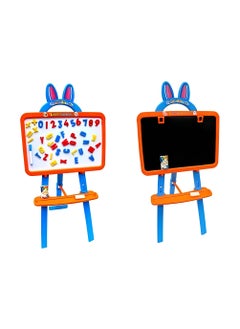 3 in 1 Dry Erase White Board Magnetic Board and Chalkboard Art Activity Drawing for Artist with Learning Magnetic Alphabet and Numbers Chalk and Eraser