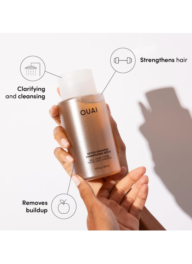 Ouai - OUAI Detox Shampoo - Clarifying Shampoo for Build Up, Dirt, Oil, Product and Hard Water - Apple Cider Vinegar & Keratin for Clean, Refreshed Hair - Sulfate-Free Hair Care (10 oz) - Image 1