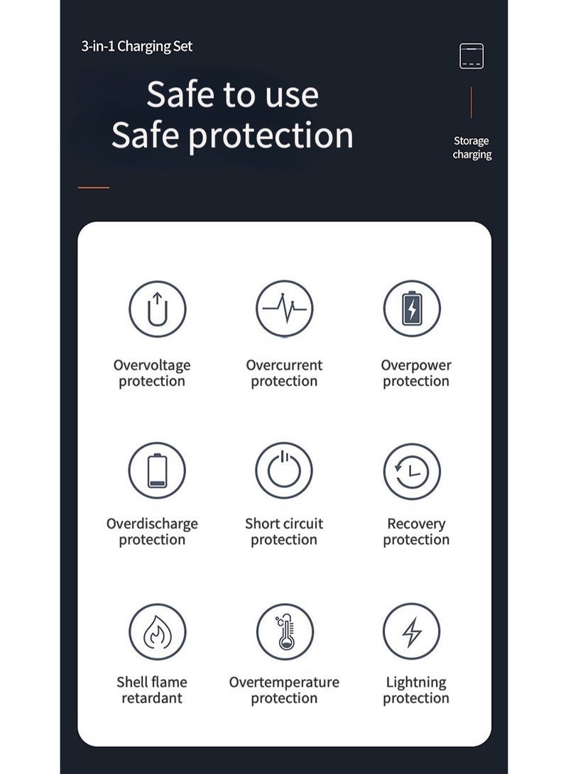 TELESIN Action Camera Battery Storage Charger, 3-Slot Battery Charging Case, Compatible with GoPro Hero 12/11/10/9 - Image 4