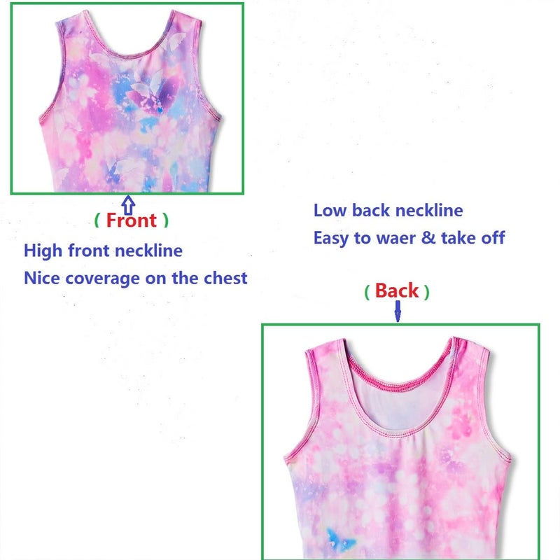 MYQFF Gymnastics Leotards for Girls Unicorn Aurora Rainbow Mermaid Dinosaur Cupcake Sparkle Biketard Toddlers Kids 5T 6T - Image 3