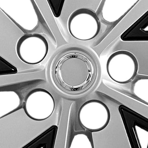 Hubcaps.com - Premium Quality 16 inch Silver & Black Hubcaps fits 2019 2020 2021 2022 2023 Nissan Altima, Heavy Duty Solid Clip Construction (Set of 4) (53099AMS-4) - Image 4