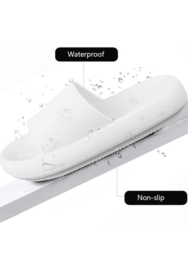 Pillow Slippers Soft Shower Slippers for Women and Men Non Slip Quick Drying Shower Slides Bathroom Sandals with Ultra Cushion and Thick Sole - Image 3