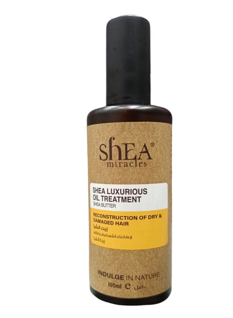 ShEA miracles Hair Oil With Shea Butter  Almond Oil and Honey Extract Suitable for Damaged and Very Dry Hair 100 ml