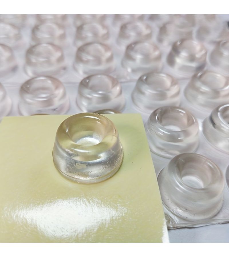 12 Clear Self Adhesive Silicone Cabinet Bumpers Stopper Crash Pad - Image 5