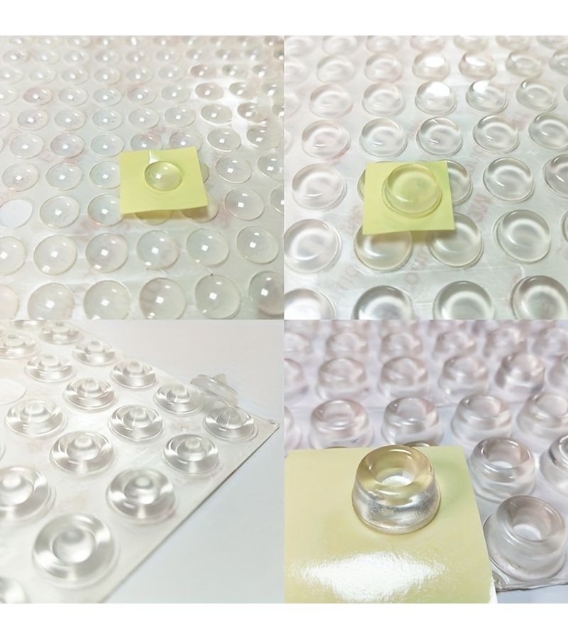 12 Clear Self Adhesive Silicone Cabinet Bumpers Stopper Crash Pad - Image 4