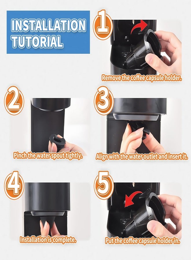 LWOGD Silicone Anti-Leak Coffee Spout for Keurig K-Mini & Express - Splash-Proof Accessory, No Mess Drip-Free Design, Easy to Clean & Reusable (Black) - Image 3