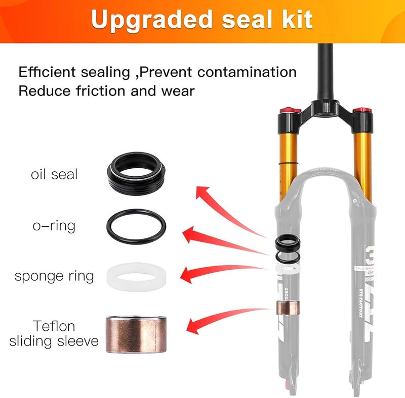 ZTZ 【UK STOCK】Magnesium Alloy Mountain Front Fork Air Pressure Shock Absorber Fork Fork Bicycle Accessories 29 Lock out - Image 5