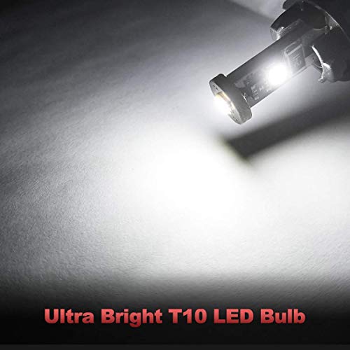 Yorkim لمبة يوركيم 194 LED كانبوس بيضاء خالية من الأخطاء 3-SMD 2835 شريحة، T10 LED داخلية لسيارة ضوء القبة، خريطة، باب، ضوء الترخيص، صندوق الأمتعة مع مقابس 194 168 W5W 2825 عبوة من 10 - Image 4