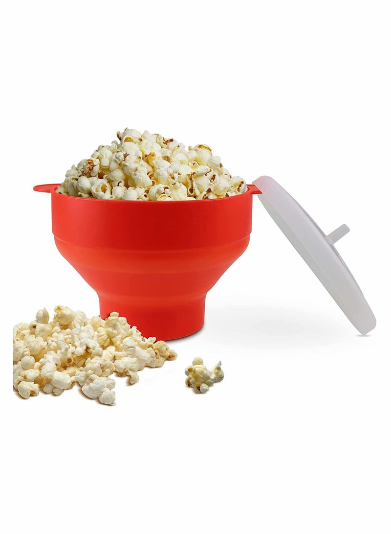 KASTWAVE Silicone Microwave Popcorn Popper with Lid, BPA Free Microwave Popcorn Popper - Image 1