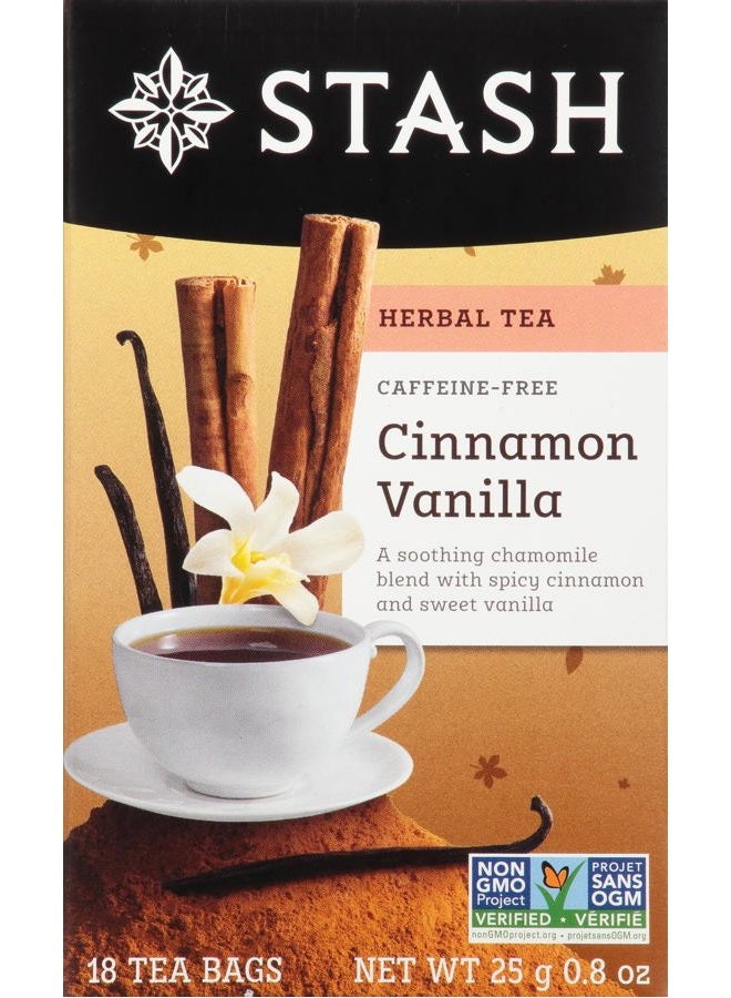 Tea Premium Caffeine Free Herbal Tea, Cinnamon Vanilla, 18 Count