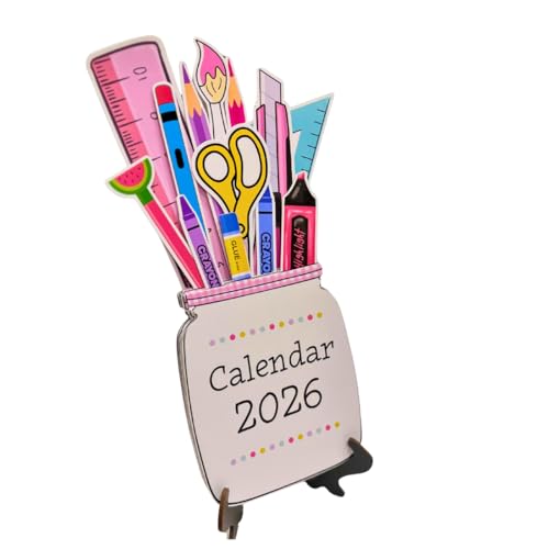 Zesta Table Calendar 2026 | kawaii calender 2026 | Desk Calendar 2026 for Office, Home and Study Accessories For Students | Monthly Calendar For Study Table (Stationery) - Image 3