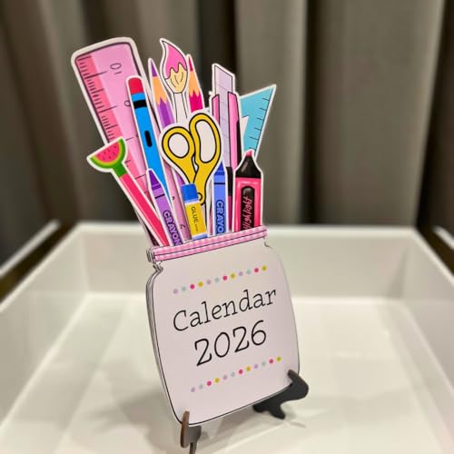Zesta Table Calendar 2026 | kawaii calender 2026 | Desk Calendar 2026 for Office, Home and Study Accessories For Students | Monthly Calendar For Study Table (Stationery) - Image 5