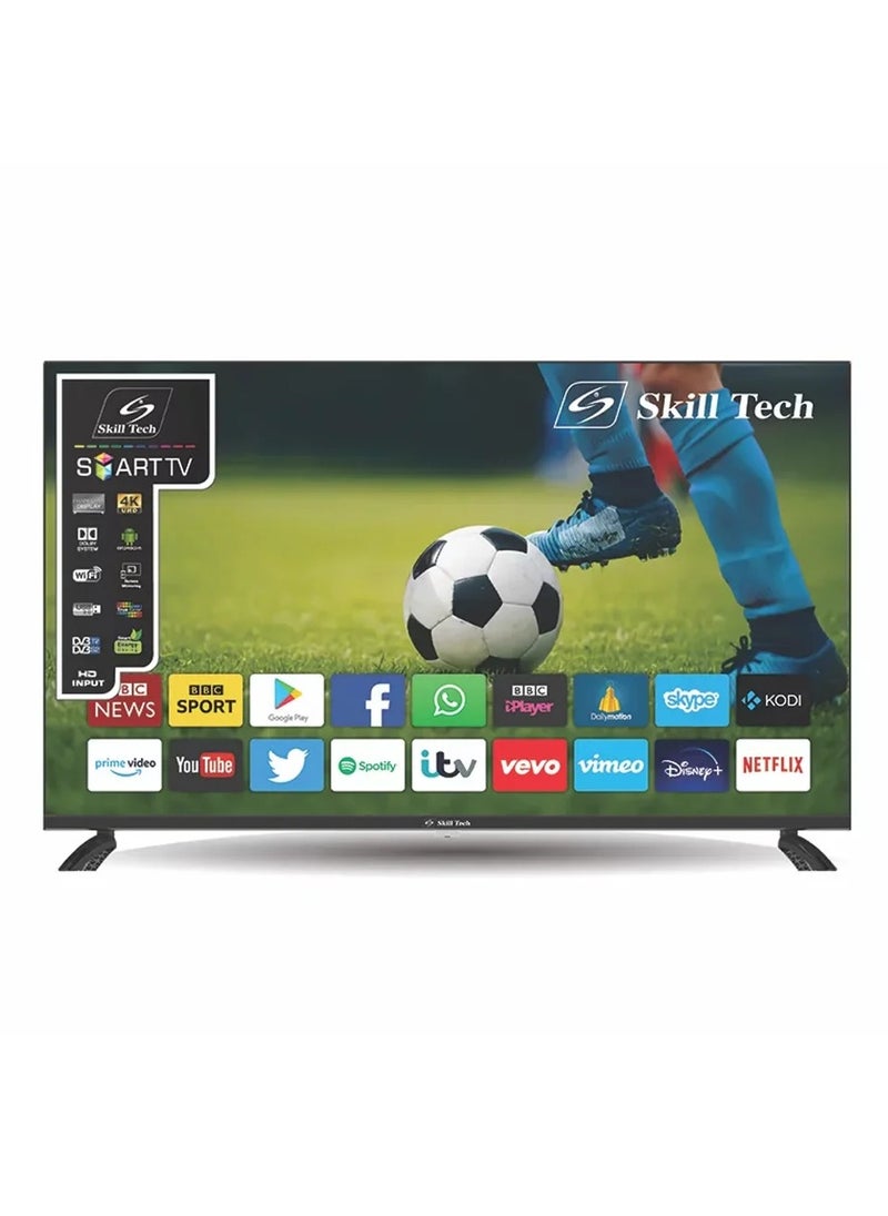 Skill Tech - SK4340S4KFL 43 Inch 4K UHD Smart LED TV, Frameless Design, A Grade Panel, 60Hz, HDR, Wide Viewing Angle - Image 1