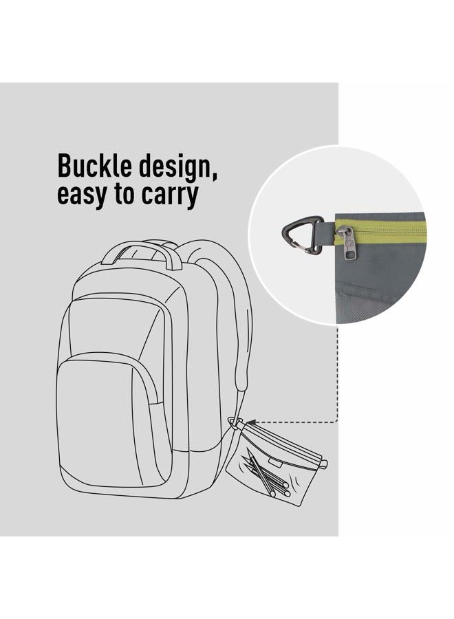 pack all Waterproof Travel Packing Pouches Organizer Storage Packing Bag with Zipper for Travel, Office, Arts (Small/Medium/Large/Set) Large Grey - Image 5