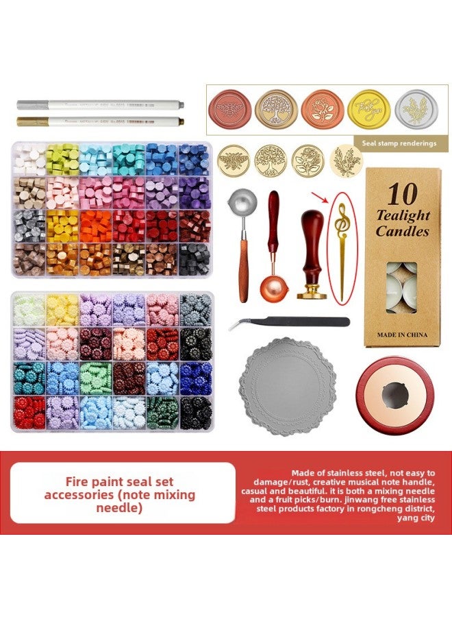 Fire Paint Seal Accessories Fork Seal Sign Gold Mixing Needle Seal Fork Musical Note Fruit Fork Stainless Steel-Color:True Color (short) - Image 3