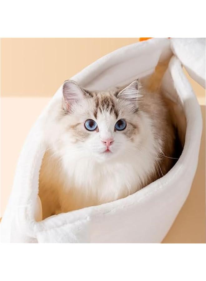 Generic Medium Pet Sling Carrier Bag for Small Dog and Cat - Outdoor Travel Portable Cartoon Shape White Goose Shoulder Crossbody Transport Bag  - Image 4