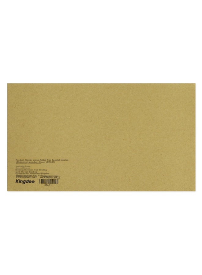 Kingdee Value-added Tax Invoice Deduction Form Cover Dkl01 Deduction Form Cover 250*145mm 50 Sheets/pack - Image 2