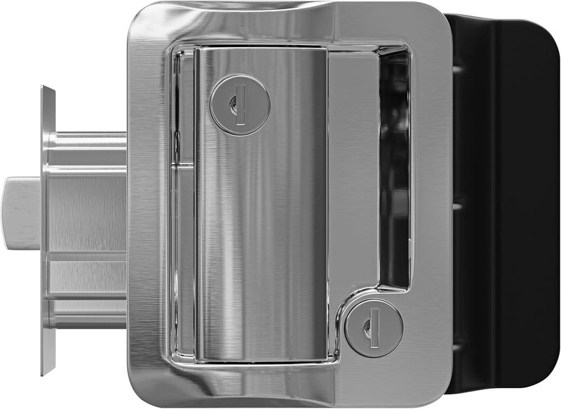 Leisure Locks RV Travel Trailer Entry Door Polar Chrome Paddle Deadbolt - Image 4