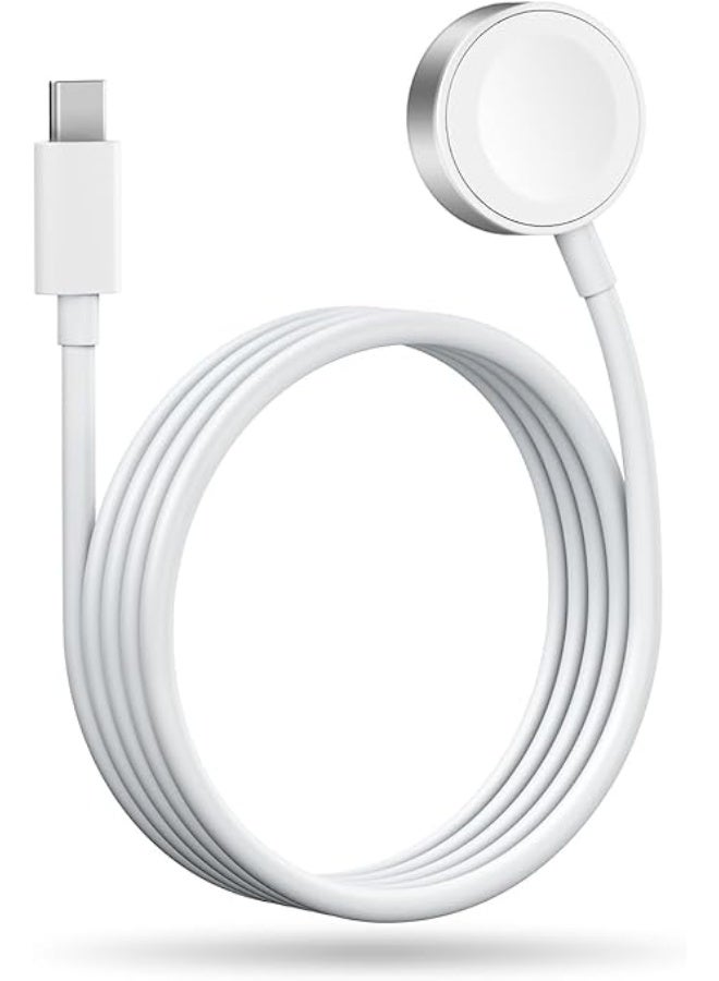 كابل شحن ساعة USB-C، شاحن مغناطيسي لاسلكي لساعة آبل، محطة شحن محمولة من النوع C، متوافق مع ساعات آبل من السلسلة 10/11/9/8/7/6/5/4/3/2/1/Ultra/Ultra 2/Ultra 3/SE - Image 1