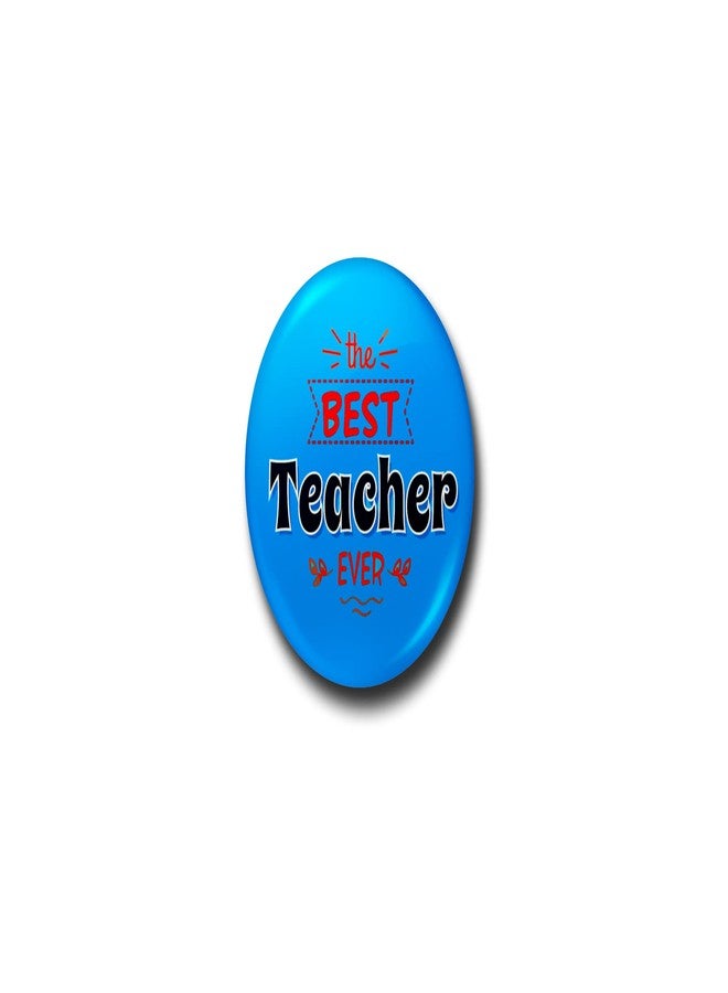 Hubops best teacher ever badge Round Pin Button Badge Happy Teachers Day & Other Events school 44mm (pack of 12) - Image 3