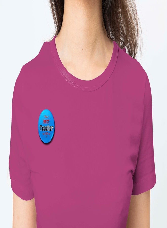 Hubops best teacher ever badge Round Pin Button Badge Happy Teachers Day & Other Events school 44mm (pack of 12) - Image 5