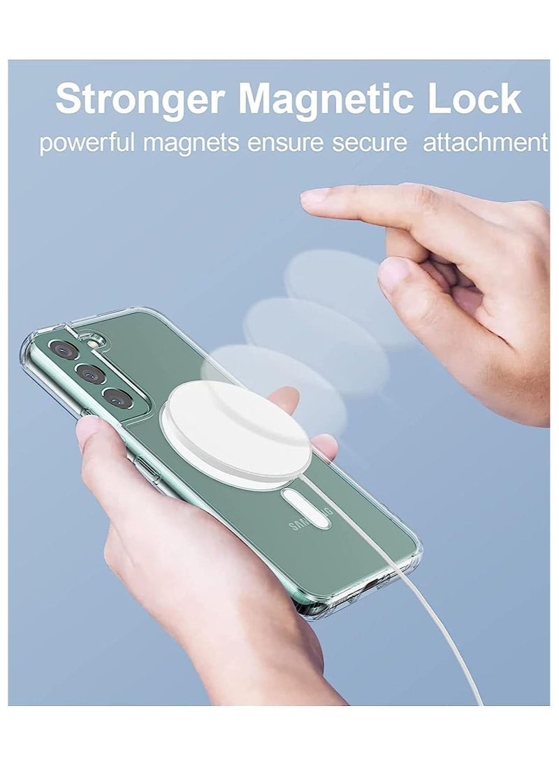 Raxoom Case Compatible with Samsung Galaxy S23 Magnetic Case Shock Absorption Anti-Scratch Slim Thin Hard Back Crystal Cover 117/200 - Image 5