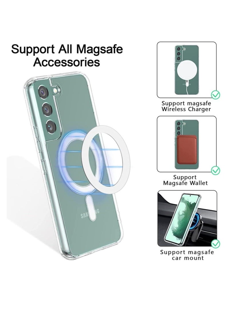 Raxoom Case Compatible with Samsung Galaxy S23 Magnetic Case Shock Absorption Anti-Scratch Slim Thin Hard Back Crystal Cover 117/200 - Image 4