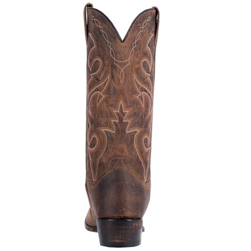 Dan Post Mens Renegade Embroidered Round Toe Casual Boots Mid Calf - Brown - Size 11 EW - Image 3