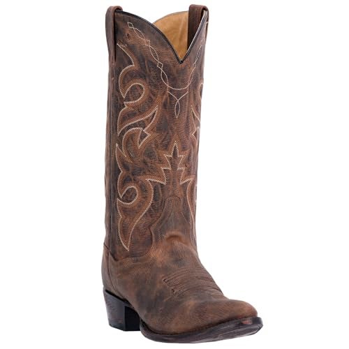 Dan Post Mens Renegade Embroidered Round Toe Casual Boots Mid Calf - Brown - Size 11 EW - Image 2
