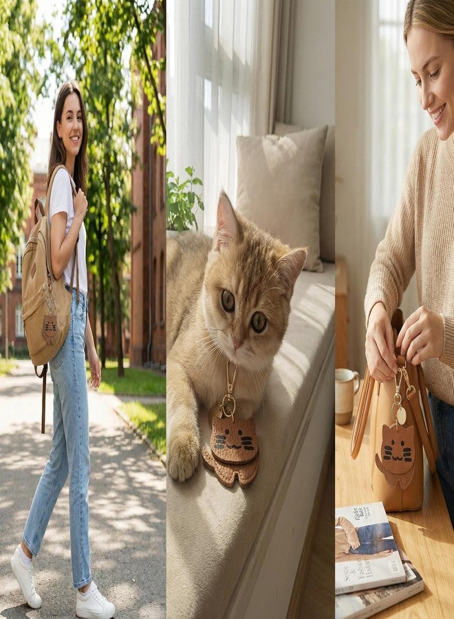 molxiobul Pet Hair Storage Keychain, Cat Fur Keepsake Bag Charm,Pet Memorial Gift Keyring, Handmade PU Leather Keychain for Collecting Cat Hair - Image 5