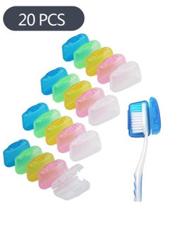 Ant 20-Piece Travel Toothbrush Head Covers, Portable Toothbrush Protector Caps Case for Home Outdoor  - Image 1