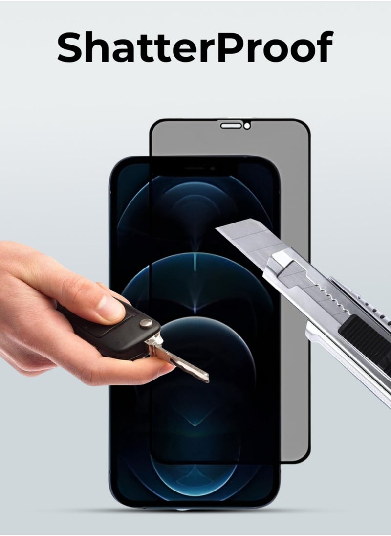 glassology - iPhone 15 Pro Max Privacy Screen Protector with Easy Installation Frame, Anti-Drop & Anti-Scratch, Case Friendly 28° Anti-Spy, and Anti-Fingerprint Protection.-Fingerprint Protection. - Image 1