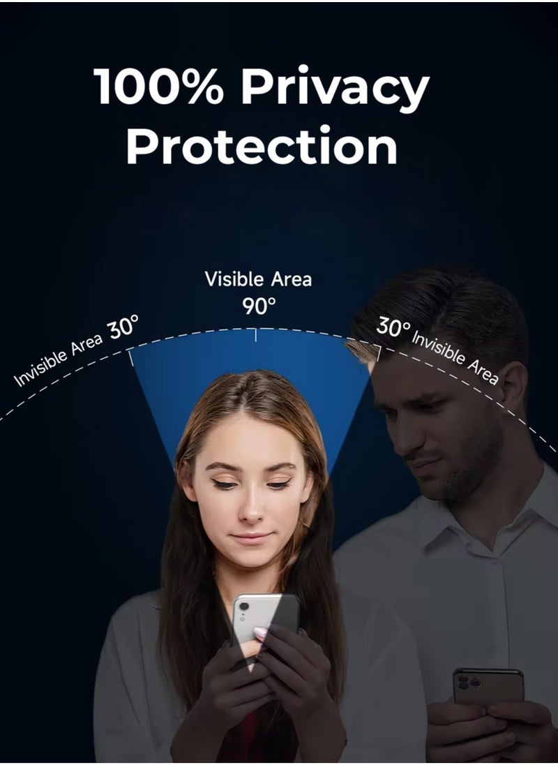 glassology - iPhone 15 Pro Max Privacy Screen Protector with Easy Installation Frame, Anti-Drop & Anti-Scratch, Case Friendly 28° Anti-Spy, and Anti-Fingerprint Protection.-Fingerprint Protection. - Image 1
