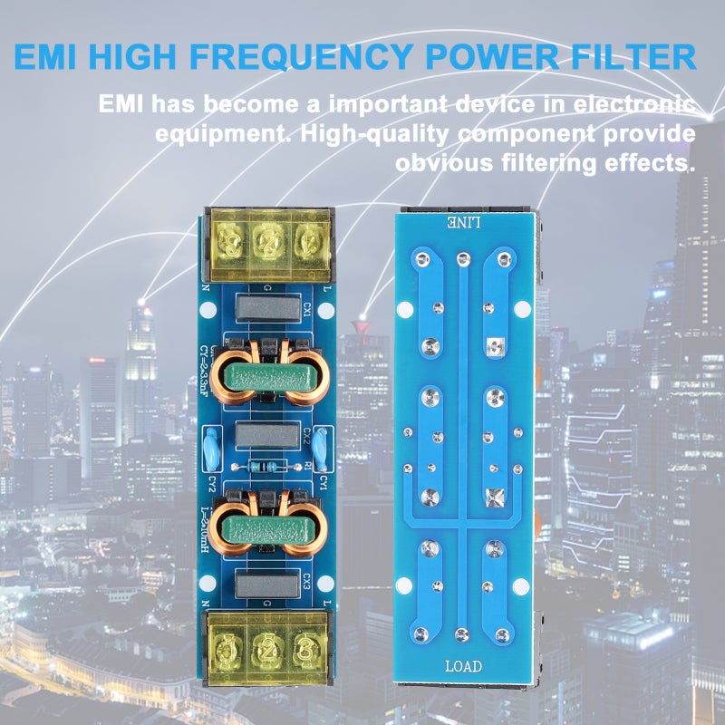 Power Filter 25A Multicolor Reactance-Type Low-Pass Filter Module - High-Frequency 2-Stage Filtering Circuit Board for Precision Instruments, Automotive Electronics and Automated Systems - Image 5