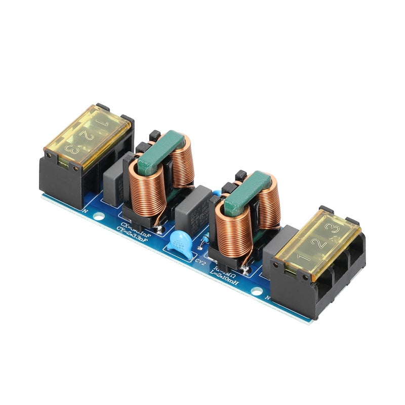 Power Filter 25A Multicolor Reactance-Type Low-Pass Filter Module - High-Frequency 2-Stage Filtering Circuit Board for Precision Instruments, Automotive Electronics and Automated Systems - Image 1