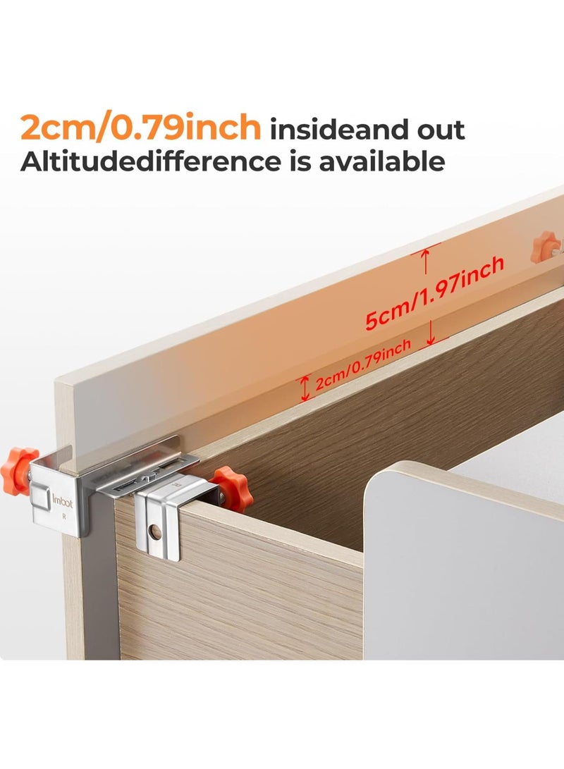 GGOOT Drawer Front Installation Clamps，2 Cps Adjustable Cabinet Drawer Mounting Hardware Clamps For Home Bedroom Woodworking Tools, Living Room Drawer Panel Installation - Image 5