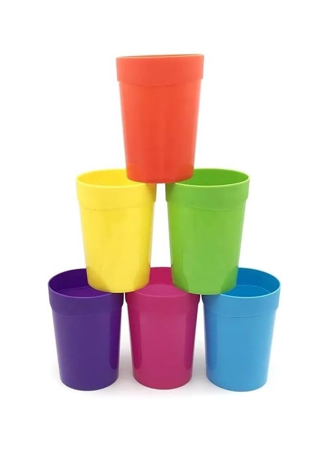 VIO 4pcs Reusable Plastic Cup Multi color Reusable Drinking Glasses  Dishwasher Safe Great for Kids Children Toddler and Adult  - Image 1
