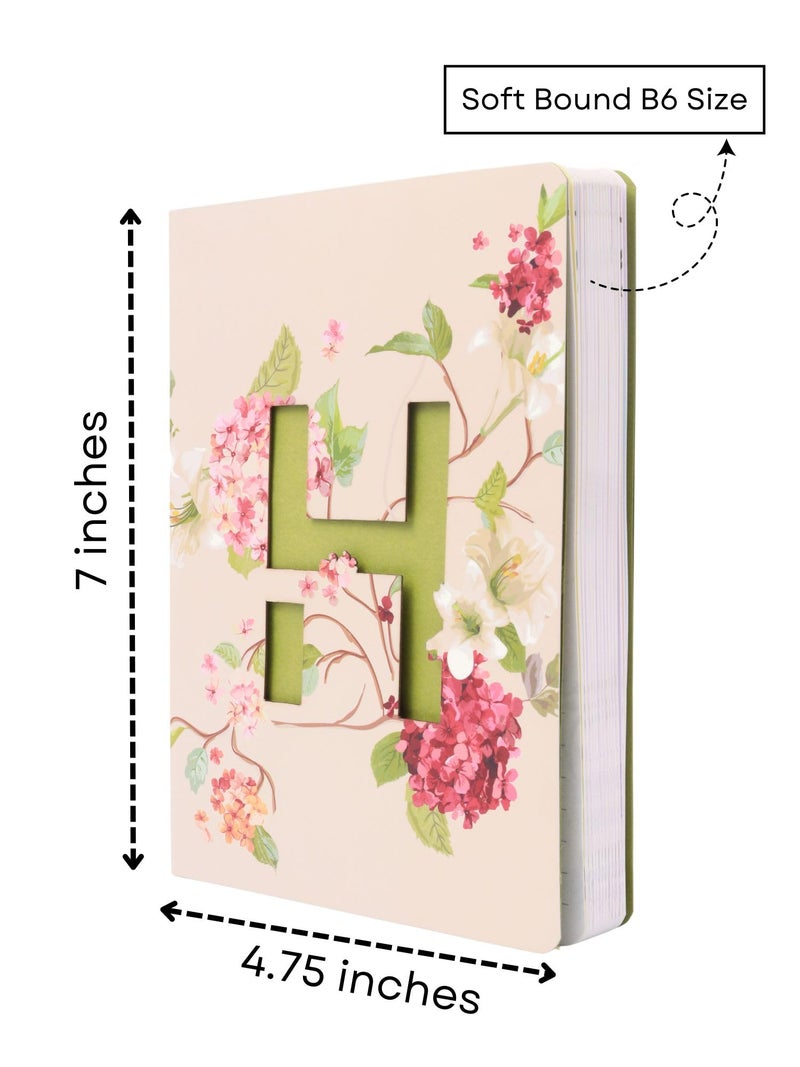 DOODLE Initial H Lasercut Diary Notebook, B6 (6.69 X 4.72 X 0.5 Inches), 192 Pages, 80 GSM, Gift for Women - Image 2