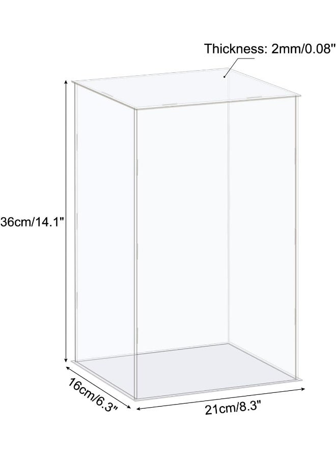 TPGP Acrylic Display Case Box Clear Dustproof Protection Showcase 21X16X36Cm For Collectibles Display - Image 2