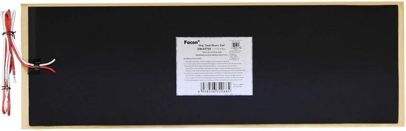 FACON 7-1/4" x 25" 12V RV Tank Heater Pad with Automatic Thermostat, RV Water Tank Heating Pads, Prevents Freezing for Fresh, Grey, Black Water Tanks, Up to 50 Gallons, QAI Certified - Image 1