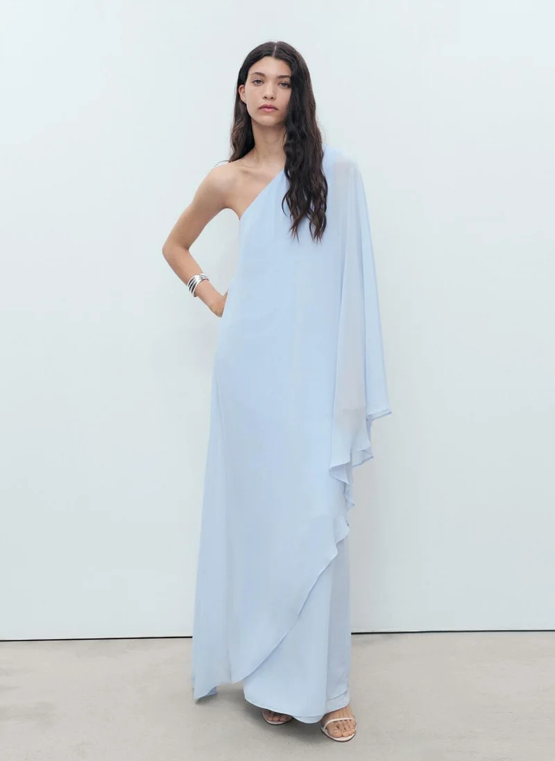MANGO Asymmetrical Double-Layer Dress