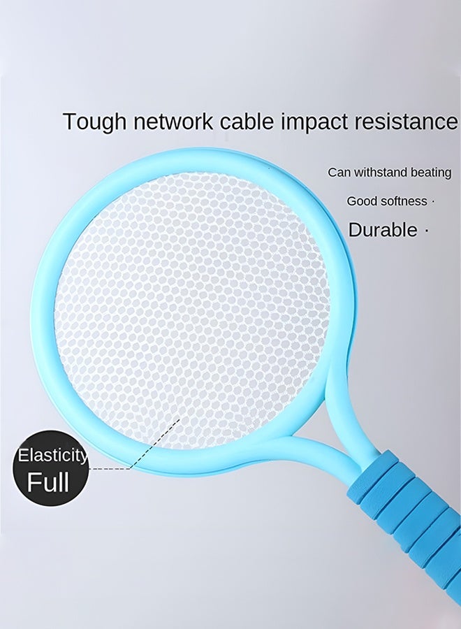 UNUNS مضارب تنس للأطفال، مضارب تنس الريشة، مجموعة مضارب تنس للاعبين - 2 مضرب، 1 كرة تنس و1 كرة تنس ريشة، مجموعة ريشة بلاستيكية 40 سم للأولاد والبنات للعب في الأماكن المغلقة والمفتوحة - Image 3
