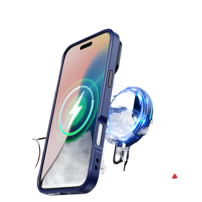 غطاء MagSafe بAcrylic لـ iPhone 15 / 15 Plus / 15 Pro / 15 Pro Max مع ملمس غير لامع ومغناطيس قوي مع مقاوم للصدمات مع حامل قائم مع حماية من السقوط باللون بنفسجي مغناطيسي بوظيفة حام. - Veloris - Image 3