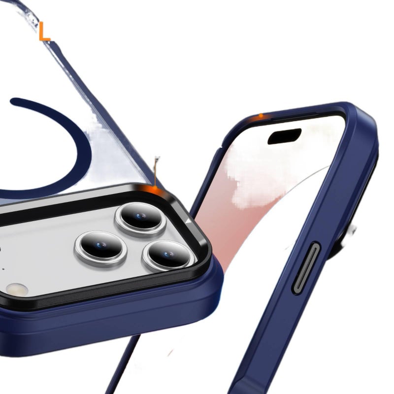 غطاء MagSafe بAcrylic لـ iPhone 15 / 15 Plus / 15 Pro / 15 Pro Max مع ملمس غير لامع ومغناطيس قوي مع مقاوم للصدمات مع حامل قائم مع حماية من السقوط باللون بنفسجي مغناطيسي بوظيفة حام. - Veloris - Image 4